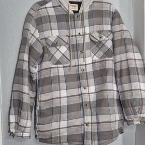 Wrangler Kids Gray Plaid Shirt